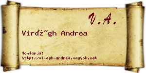 Virágh Andrea névjegykártya
