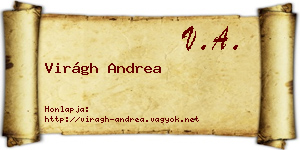 Virágh Andrea névjegykártya